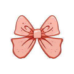 fashion hair ribbon cartoon. pink satin, red woman, female clip fashion hair ribbon sign. isolated symbol vector illustration