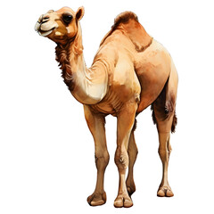 camel on white isolated Ai generated.