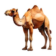 camel in the desert isolated Ai generated.