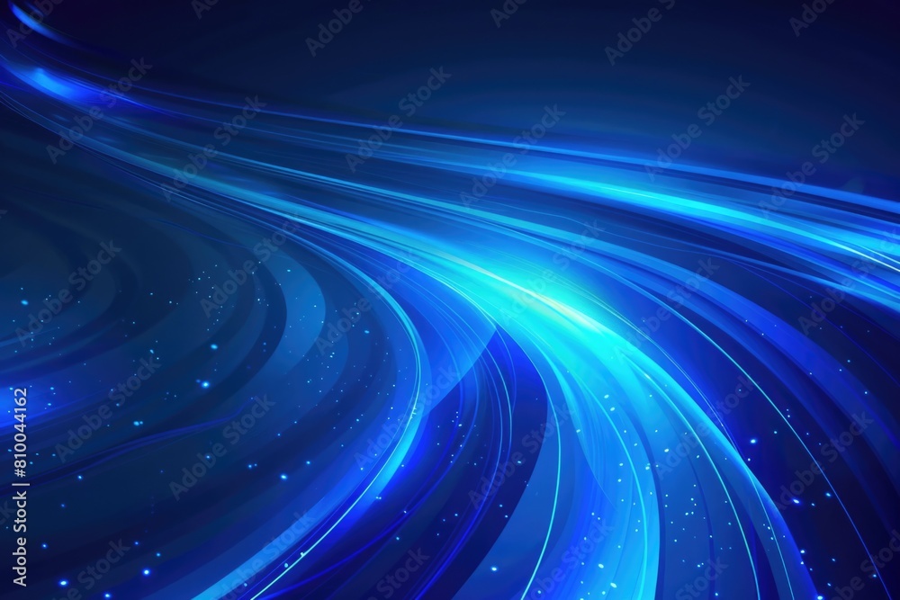 Poster Abstract blue background with stars and lines. Suitable for various design projects