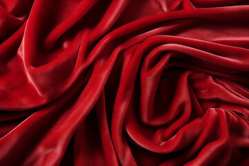 Fondo de lujo rojo, la tela de terciopelo rojo se extiende en suaves ondas.
Gasa, satén y material...