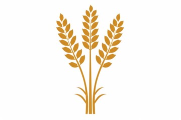 A simple image of wheat ears on a white background, perfect for agricultural concepts