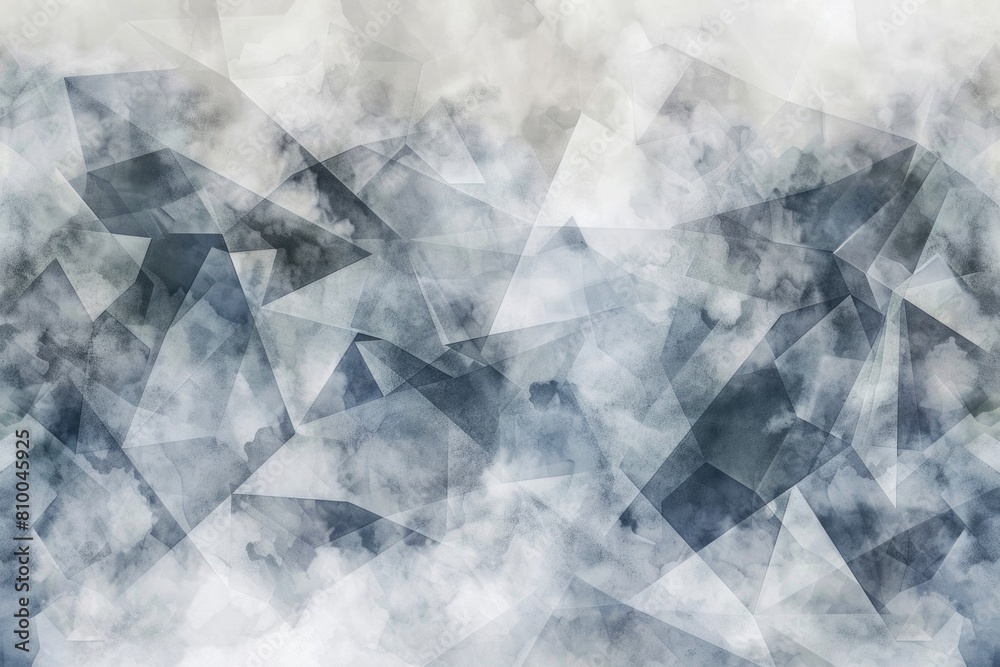 Poster abstract digital painting of geometric triangles. suitable for graphic design projects
