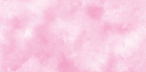 Hand-drawn bright pink gradient abstract watercolor background texture, Pink watercolor texture with fogg and clouds, smooth wallpaper, paper pink smoke and cloudy stains.