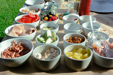 Pizza Prep Paradise: Fresh Ingredients and Savory Delights