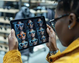 Try different glasses on virtually with our app!