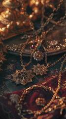 Closeup of valueable jewelry and accessory