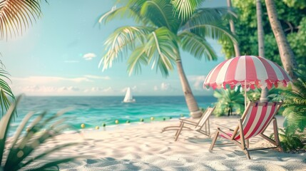 Summer Vacation Fun Holiday Relaxation Break Concept. Summer day background concept. copy space