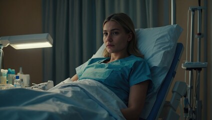 Obraz premium Young woman director in hospital room