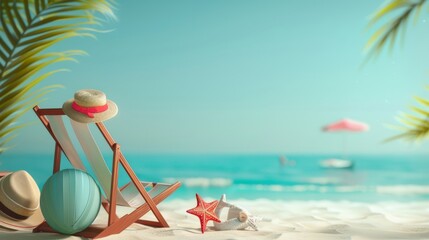 Summer Vacation Fun Holiday Relaxation Break Concept. Summer day background concept. copy space