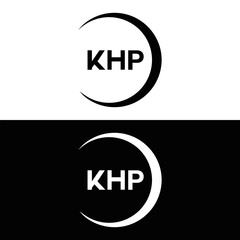 KHP et ,KHP logo. K H P design. White KHP letter. KHP, K H P letter logo design. Initial letter KHP letter logo set, linked circle uppercase monogram logo. K H P letter logo vector design.	