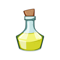 game potion bottle cartoon. flask apothecary, elixir witch, chemistry medicine game potion bottle sign. isolated symbol vector illustration