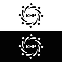 KHP et ,KHP logo. K H P design. White KHP letter. KHP, K H P letter logo design. Initial letter KHP letter logo set, linked circle uppercase monogram logo. K H P letter logo vector design.	
