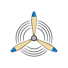 ocean propeller cartoon. logo prop, underwater hull, screw aircraft ocean propeller sign. isolated symbol vector illustration