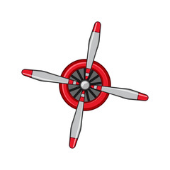 underwater propeller cartoon. hull screw, aircraft engine, motor equipment underwater propeller sign. isolated symbol vector illustration