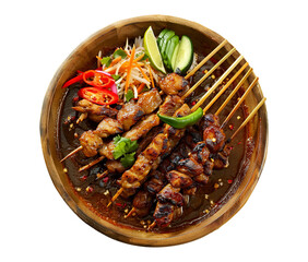 Sate padang isolated on transparent background