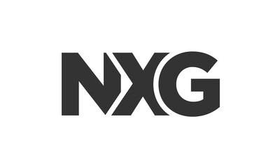 NXG logo design template with strong and modern bold text. Initial based vector logotype featuring simple and minimal typography. Trendy company identity.