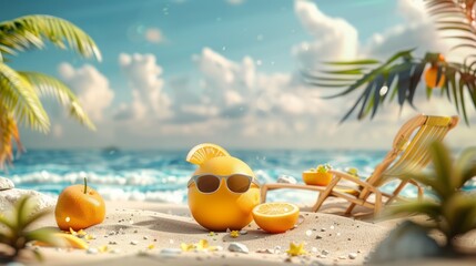 Summer Vacation Fun Holiday Relaxation Break Concept. Summer day background concept. copy space