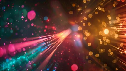 Fototapeta premium ray of laser and photons, 16:9