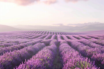 A field of lavender around a blank spot