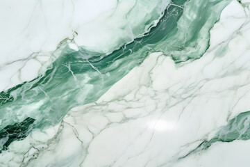 White and Green Marble Luxury Elegant Generative AI,