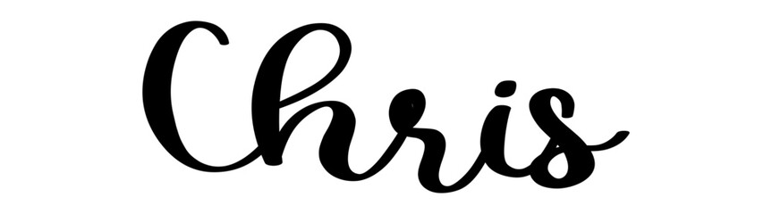 Chris - black color - name written - ideal for websites, presentations, greetings, banners, cards, t-shirt, sweatshirt, prints, cricut, silhouette, sublimation, tag