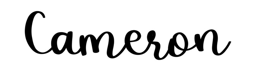 Cameron - black color - name written - ideal for websites, presentations, greetings, banners, cards, t-shirt, sweatshirt, prints, cricut, silhouette, sublimation, tag