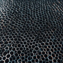 Hexagonal nano material structure. Nanotechnology concept. Abstract design.
