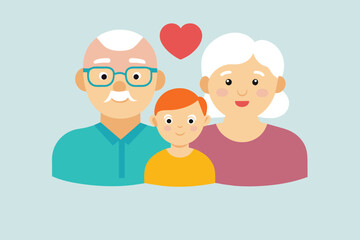 grandparents day is celebrated every year on 23 July vector design