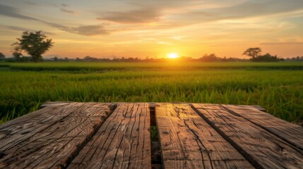 landscape nature table view sunset