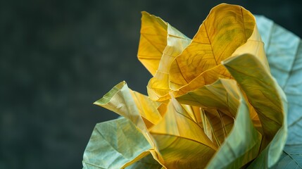 yellow leaves on blue sky