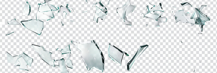 Shards of shattered glass