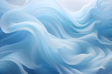 Obraz premium Dreamy backdrop: Soft, flowing waves in shades of blue and white, perfect for banners