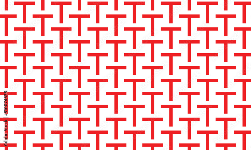 Aufkleber abstract simple red t pattern can be used background, banner, poster.