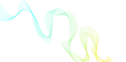 Abstract backdrop with colorful wave gradient lines on white background. Modern technology background, wave design. Vector illustration.