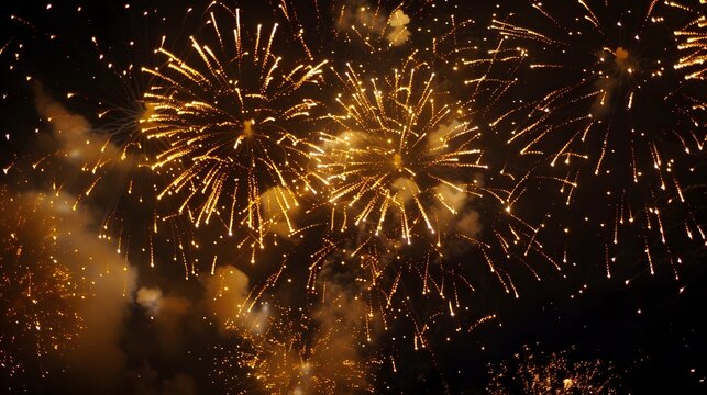 Happy new year fire works