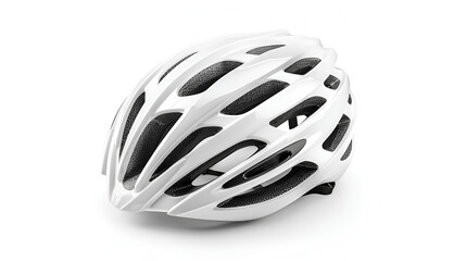 a white bicycle helmet isolated on white background , Realism of Stylish Bicycle Helmet ,Helmet and glasses on a white background

