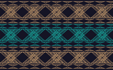 retro vintage ikat mexican ethnic aztec tribal acient batik pattern seamless background for fashion fabric and textile, 2d illustration
