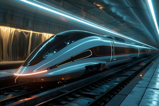 futuristic bullet train