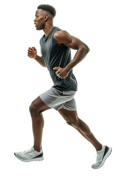 Runner in Sleeveless Top and Shorts