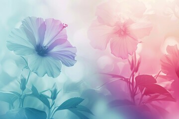 Gradient floral background for a soft and romantic feel