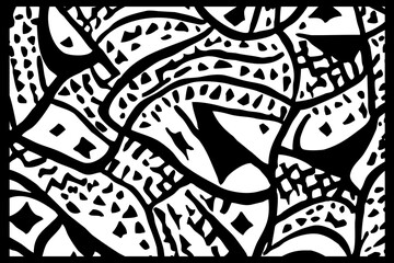 Abstract black and white pattern. For use in graphics. Minimalist illustration for printing on wall decorations
