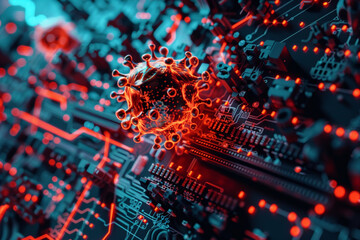 A metaphorical interpretation of a computer system defending itself against a digital virus