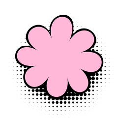 Pink Pop Art Floral Silhouette