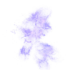 blue watercolor galaxy with stary splash transparent background clipart