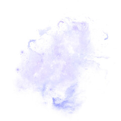 blue watercolor galaxy with stary splash transparent background clipart