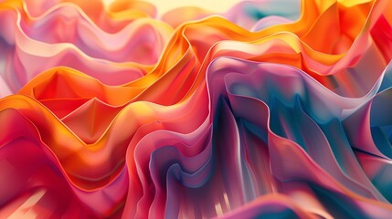 Obraz premium Geometric abstractions morphing seamlessly, creating a tapestry of shapes that seem to pulsate with energy.