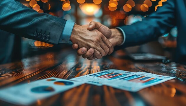 Business loan negotiation at a bank, client and manager with documents, serious, hopeful, strategic discussion