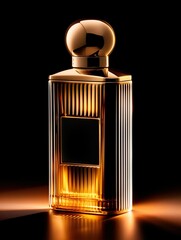 Perfume sofisticado em fundo preto