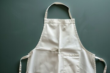 White apron mockup on white background